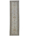 11 Ft Gray Kazak Afghan Hand Knotted Geometric Wool Runner Rug